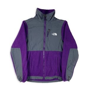 The North‎ Face Vintage Denali Jacket Women's  Size Small Purple Grey Fleece Zip